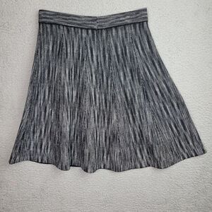 Catherine Malendrino Skirt Womens Small Black Flare Stretchy Knit Soft Marled